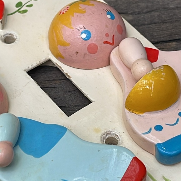 Vintage Baby Nursery Wood IRMI Light Switch Plate Cover - Picture 11 of 13